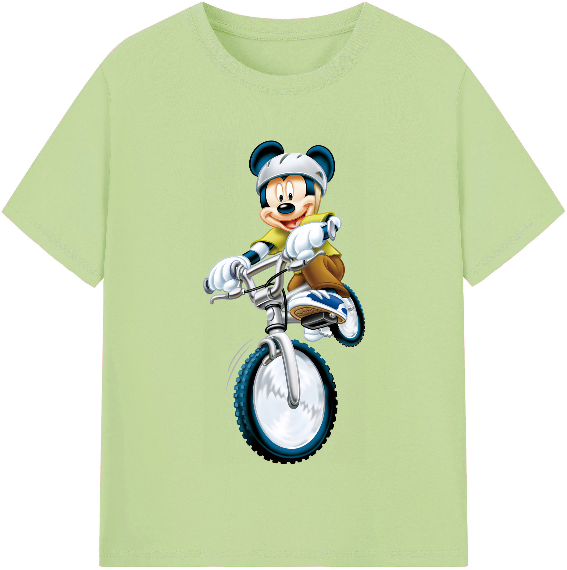 （画像用） ミッキーマウス Mickey Mouse 綿100％半袖Tシャツ（フロントプリント）